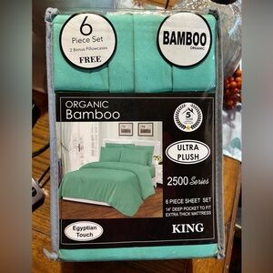 King BAMBOO Organic Sheet Set - Soft Green